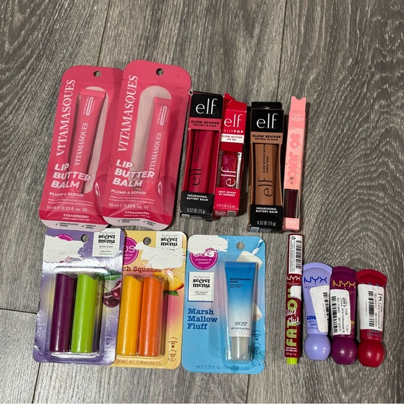 New Lip butter balm lip care bundle - EOS / NYX / ELF etc - 13 items #lipcare
